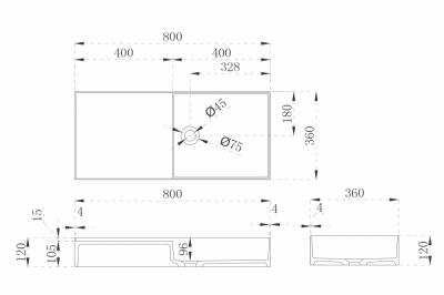 Раковина подвесная ABBER Stein AS2648 белая матовая - купить в интернет-магазине Sun-buy