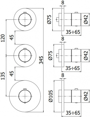 Смеситель для ванны с душем Paffoni Modular Box MDE018CR - купить в интернет-магазине Sun-buy
