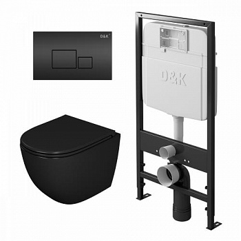 Комплект DK DS1392502 унитаз DT1396025, инсталляция DI8055119, клавиша смыва DB1519025 - купить в интернет-магазине Sun-buy