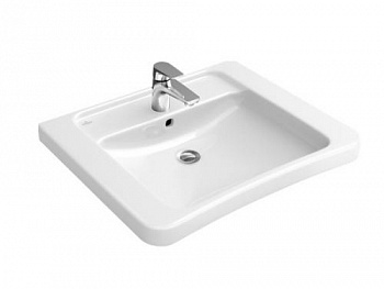 Раковина, Villeroy&Boch, Architectura Vita, шг 650*550, отверстия для смесителя-1, CeramicPlus, цвет-альпийский белый 517867R1 - купить в интернет-магазине Sun-buy