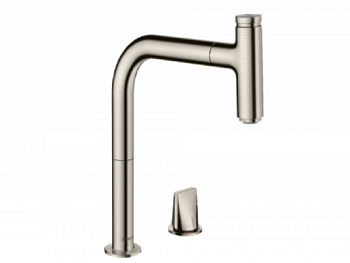 Смеситель для кухни, Hansgrohe, Metris Select M71, sBox, цвет-сталь 73804800 - купить в интернет-магазине Sun-buy