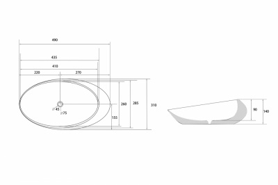 Раковина накладная ABBER Bequem AC2107MB черная матовая - купить в интернет-магазине Sun-buy