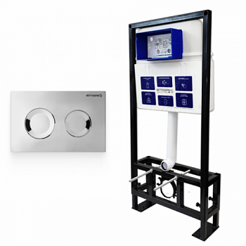 Инсталляция BETTOSERB Sava Free Standing+клавиша смыва COOL хром глянец (SFS40006469) - купить в интернет-магазине Sun-buy