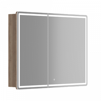Зеркальный шкаф для ванной комнаты SANCOS Mirror 990x150х740 мм, с LED подсветкой, цвет дуб галифакс натуральный, арт. MI100EG - купить в интернет-магазине Sun-buy