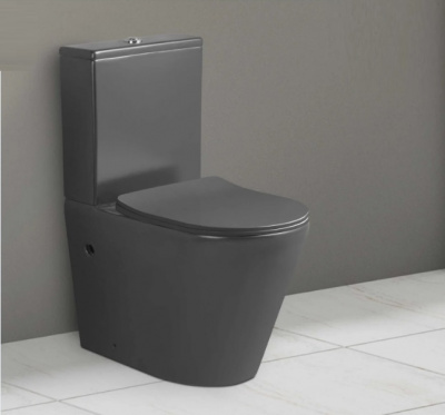 Унитаз SELLA MB напольный безободковый черный матовый Ceruttispa CT9865 (605х370х800) - купить в интернет-магазине Sun-buy