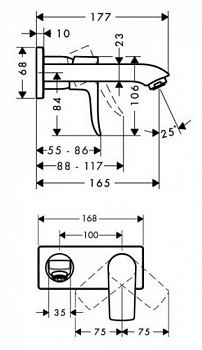Смеситель для раковины, Hansgrohe, Metris, цвет-хром 31085000 - купить в интернет-магазине Sun-buy