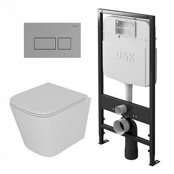 Комплект D&K DS1431605 унитаз DT1436016, инсталляция DI8055119, клавиша смыва DB1439001 - купить в интернет-магазине Sun-buy