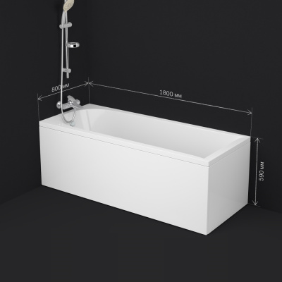 W72A-180-080W-A2 Ванна акриловая Spirit 180x80 - купить в интернет-магазине Sun-buy
