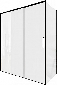 Душевой уголок Aquanet Pleasure Evo 160x90 AE65-160x90-BT профиль черный, прозрачное стекло - купить в интернет-магазине Sun-buy