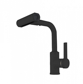 Смеситель для кухни с поворотной лейкой RUSH Tinos (TI3732-17Black) - купить в интернет-магазине Sun-buy
