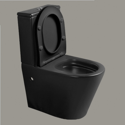 Унитаз SELLA MB напольный безободковый черный матовый Ceruttispa CT9865 (605х370х800) - купить в интернет-магазине Sun-buy