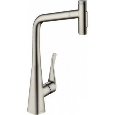 Смеситель для кухни, Hansgrohe, Metris Select M71, цвет-сталь 73820800 - купить в интернет-магазине Sun-buy
