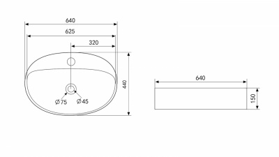 Раковина накладная ABBER Bequem AC2112 белая - купить в интернет-магазине Sun-buy