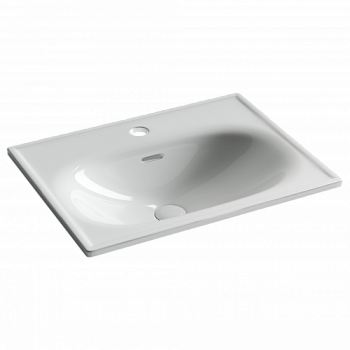 Раковина накладная CERAMICANOVA Sabo с отверстием под смеситель 600x460x130 белый  CN13001 - купить в интернет-магазине Sun-buy