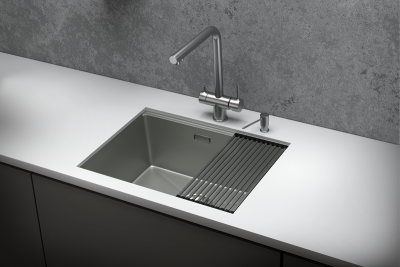 Кухонная мойка GRANULA Kitchen Space (6045U, СТАЛЬ МАТОВАЯ) - купить в интернет-магазине Sun-buy