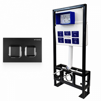 Инсталляция BETTOSERB Sava Free Standing+клавиша смыва SMART черный матовый (SFS40006471) - купить в интернет-магазине Sun-buy