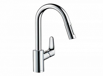Смеситель для кухни, Hansgrohe, Focus M41, цвет-сталь 31815800 - купить в интернет-магазине Sun-buy