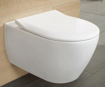 Унитаз + сиденье, Villeroy&Boch, Subway 2.0, подвесной, шгв 370*560*415, цвет-альпийский белый 5614R001/9M78S101 - купить в интернет-магазине Sun-buy