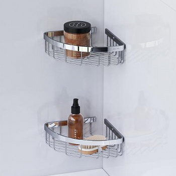 A7452200 Sense L Корзина для душа угловая двухъярусная, хром - купить в интернет-магазине Sun-buy