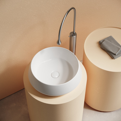 Раковина CERAMICANOVA Maya накладная круглая 400x400x140 белый CN12004 - купить в интернет-магазине Sun-buy