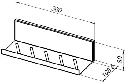 Полка Aquanet Магнум 30x8 белая матовая, открытая 00302236 - купить в интернет-магазине Sun-buy