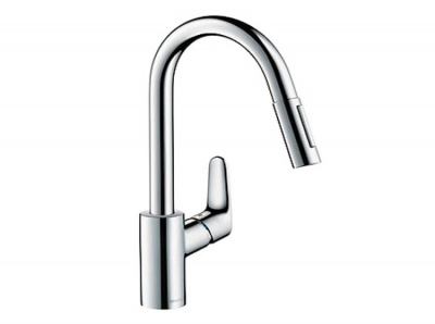 Смеситель для кухни, Hansgrohe, Focus M41, цвет-сталь 31815800 - купить в интернет-магазине Sun-buy
