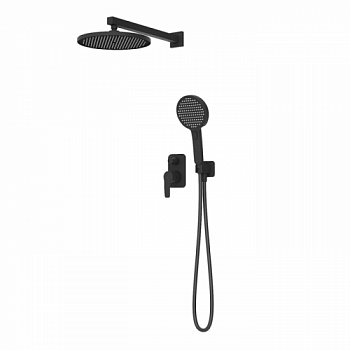 Душевая система IDDIS Optima Home с тропическим и ручным душем, матовый черный (OPHBL02i67) - купить в интернет-магазине Sun-buy
